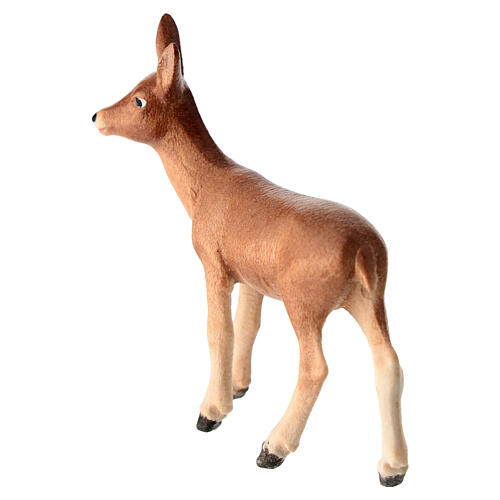 Capriolo femmina 12 cm presepe Heimatland legno dipinto Val Gardena  4