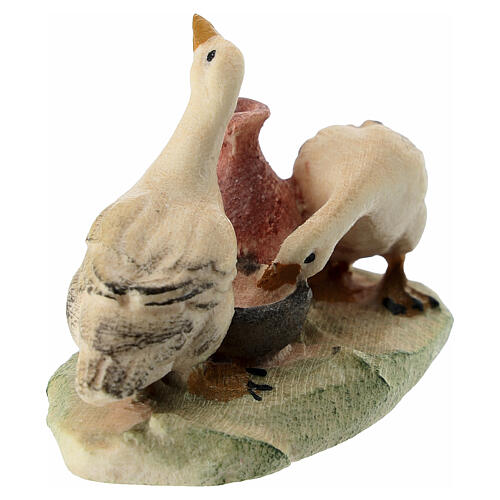 Patos con jarra belén Heimatland 9,5 cm madera pintada Val Gardena 3