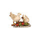 Coppia colombe 12 cm presepe Heimatland legno dipinto Val Gardena  s1