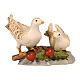 Coppia colombe 12 cm presepe Heimatland legno dipinto Val Gardena s1
