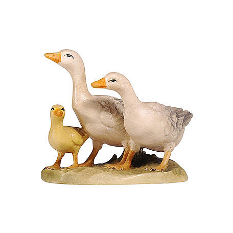 Gruppo oche presepe Heimatland 12 cm legno dipinto Val Gardena 1