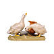 Geese by a jar for painted wood Heimatland Nativity Scene with 12 cm characters, Val Gardena s2