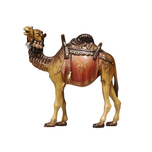 Camel figurine in painted wood 9.5 Heimatland Val Gardena nativity scene 1