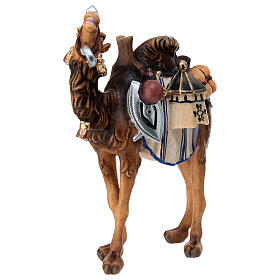Camel with luggage for 9.5 cm painted wood Heimatland Nativity Scene of Val Gardena