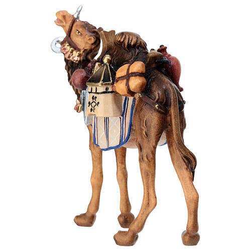 Camel standing with luggage 9.5 cm painted wood nativity Heimatland Val Gardena 5