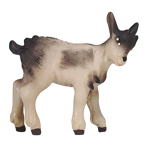 Painted wooden goat 12 cm Heimatland Val Gardena nativity scene 1
