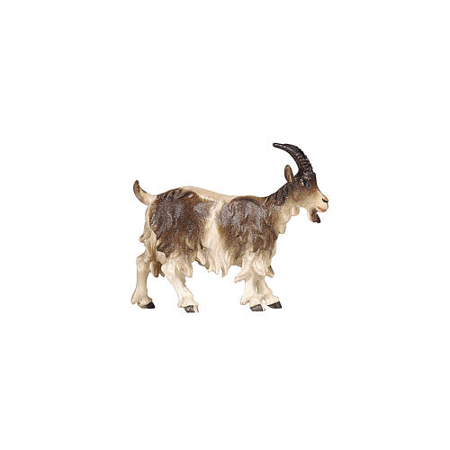 Cabra cabeza alta 9,5 cm belén Heimatland madera pintada Val Gardena 2