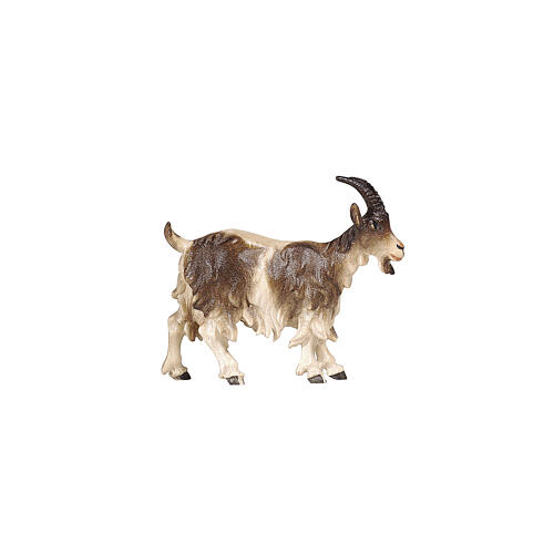 Goat with heat held high for Val Gardena Heimatland Nativity Scene with painted wood figurines of 12 cm 2