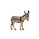 Asino per carretto presepe legno dipinto Heimatland 12 cm Val Gardena s1