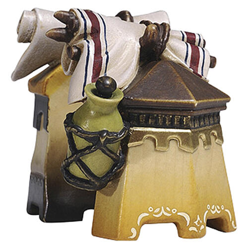 Bagages pour éléphant crèche 9,5 cm bois peint Val Gardena modèle Heimatland 1