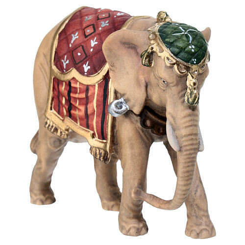 Elefant, Holz coloriert, für 9,5 cm Heimatland-Krippe, Grödner Kunsthandwerk 2
