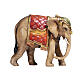 Elephant for 9.5 cm painted wood Nativity Scene, Heimatland collection, Val Gardena s2