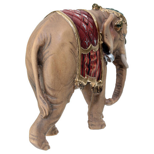 Elefante para presépio Heimatland do Val Gardena com peças de 9,5 cm em madeira pintada 5