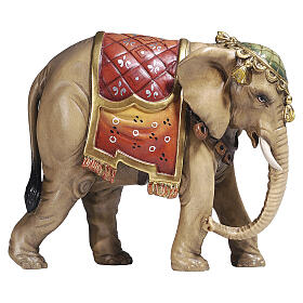 Elefant, Holz coloriert, für 12 cm Heimatland-Krippe, Grödner Kunsthandwerk