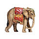 Elefante 12 cm belén madera pintada Val Gardena Heimatland s2