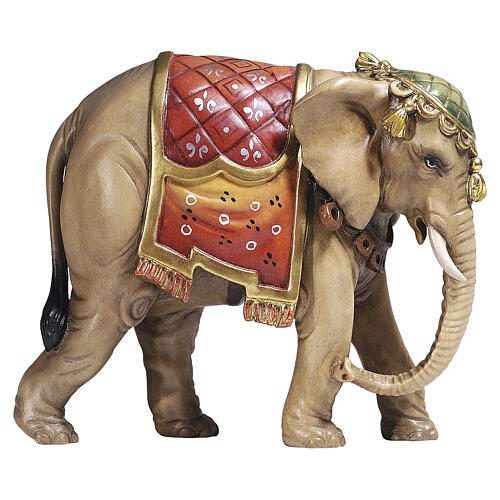 Elefante 12 cm presepe legno dipinto Val Gardena Heimatland  1