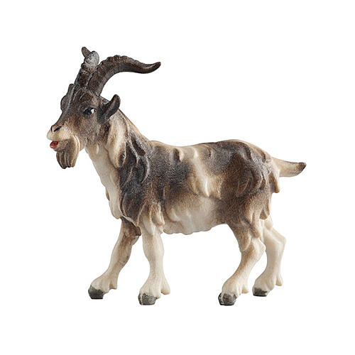 Billy goat of painted wood for 12 cm Nativity Scene, Heimatland collection, Val Gardena 1