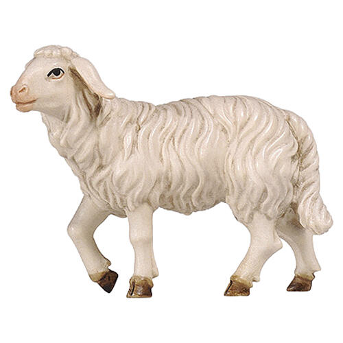 Owca, figurka do szopki 9,5 cm, drewno malowane Val Gardena 1