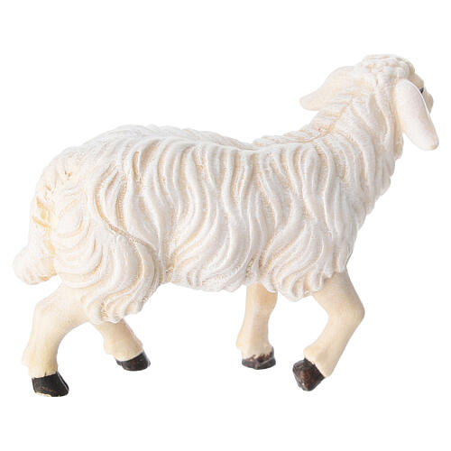 Sheep head high painted wood 9.5 cm Heimatland Val Gardena nativity scene 4
