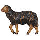 Black sheep, head held high, 9.5 cm Heimatland Nativity Scene of painted wood from Val Gardena s1