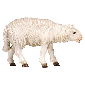 Mouton tête en avant 9,5 cm figurine bois peint crèche Heimatland Val Gardena