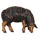 Mouton noir qui mange tête à droite statuette crèche 12 cm Heimatland bois peint Val Gardena s1