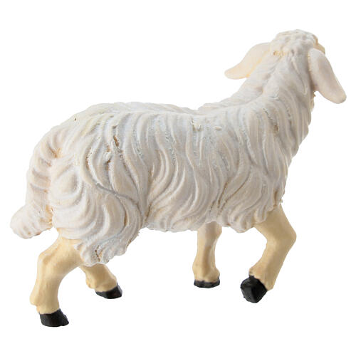 Oveja cabeza alta belén 12 cm madera pintada Heimatland Val Gardena 4