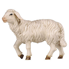 Mouton tête haute statuette crèche 12 cm Heimatland bois peint Val Gardena