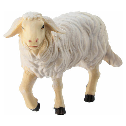 Mouton tête haute statuette crèche 12 cm Heimatland bois peint Val Gardena 2