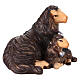 Black sheep with lamb lying down, Val Gardena painted wood, Heimatland Nativity Scene of 12 cm s3