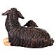 Black sheep with lamb lying down, Val Gardena painted wood, Heimatland Nativity Scene of 12 cm s4