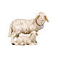 Grupo ovejas 12 cm belén madera pintada Heimatland Val Gardena s2
