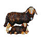 Gruppo pecore nere Heimatland 12 cm presepe legno dipinto Val Gardena s1