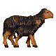 Pecora nera con agnello in piedi legno dipinto 12 cm presepe Heimatland Val Gardena s1