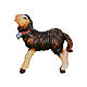 Black lamb with bell, Val Gardena Heimatland Nativity Scene of 9.5 cm of painted wood s1