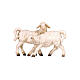 Gruppo agnelli bianchi presepe Heimatland legno dipinto 9,5 cm Val Gardena s1