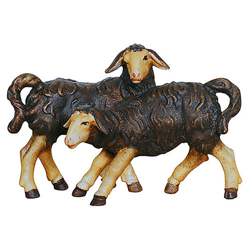 Black lambs, Val Gardena Heimatland Nativity Scene of 9.5 cm of painted wood 1