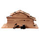 Illuminated Alpine hut with 17 painted wood characters for 9.5 cm Heimatland Nativity Scene, Val Gardena s8