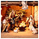 Illuminated alpine nativity stable set 17 pieces 9.5 cm painted wood Heimatland Val Gardena nativity scene s2