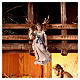 Alpine stable with lights and 17 painted wood characters for 12 cm Heimatland Nativity Scene, Val Gardena s7