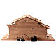 Alpine stable with lights and 17 painted wood characters for 12 cm Heimatland Nativity Scene, Val Gardena s8