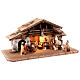 Capanna alpina illuminazione set 17 pezzi 12 cm presepe Heimatland legno dipinto Val Gardena s5