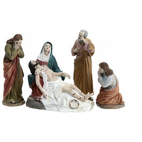 Set of 4 for Jesus' death scene, Easter creche of 13 cm