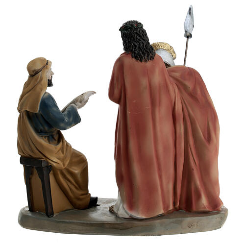 Processo a Gesù presepe pasquale 15 cm resina 15x15x10 5