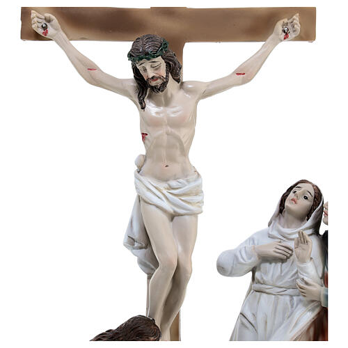 Scène Crucifixion de Jésus 25x15x5 cm crèche de Pâques 12 cm 2