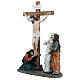 Scène Crucifixion de Jésus 25x15x5 cm crèche de Pâques 12 cm s3