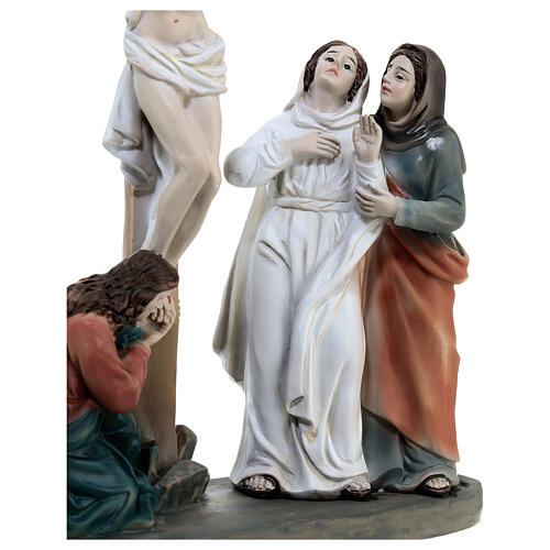 Scena Crocifissione di Gesù presepe pasquale 12 cm 25x15x5 4