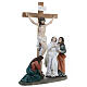 Scena Crocifissione di Gesù presepe pasquale 12 cm 25x15x5 s5