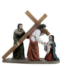 Jesus meets Veronica for 15 cm Easter Creche
