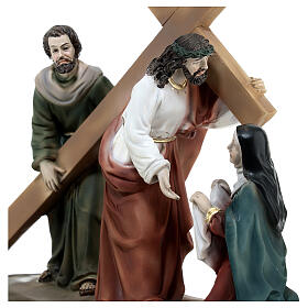 Jesus meets Veronica for 15 cm Easter Creche